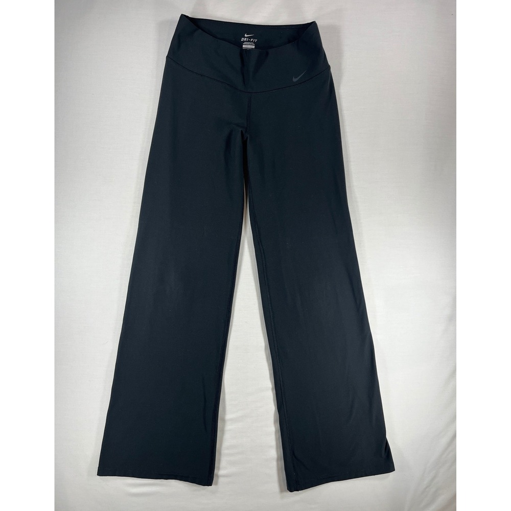 Nike Dri-FIT Legendary Black Wide Leg Yoga Pants 440677-010 Womens Small